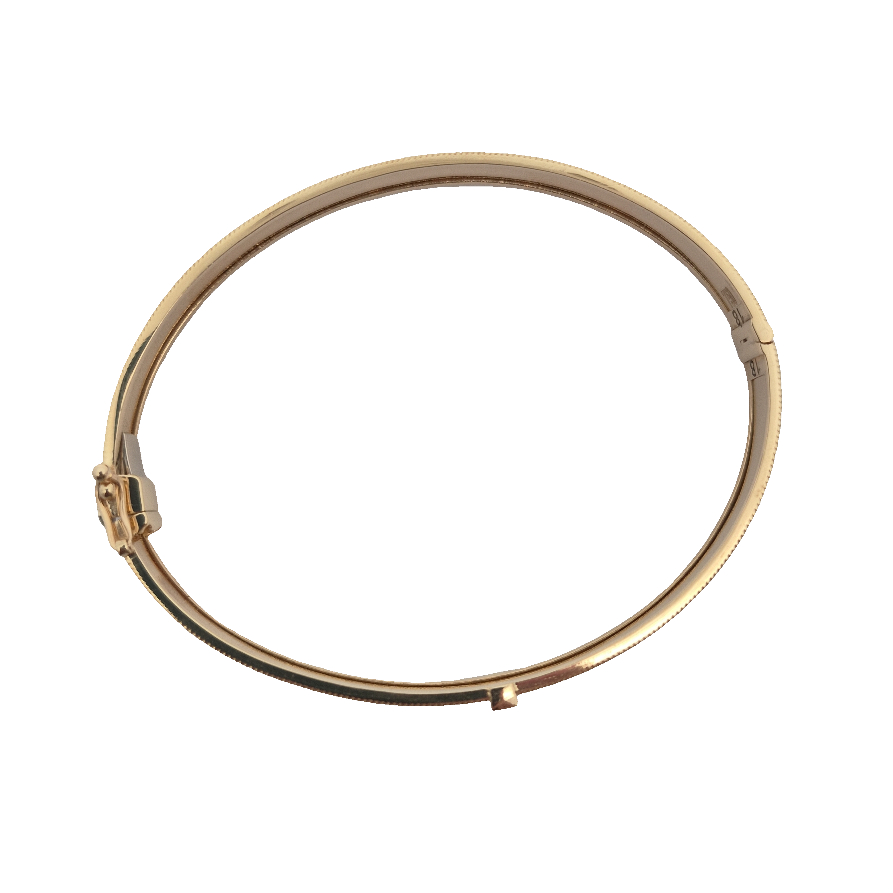 Top Quality Yellow Gold Geometric Openwork Bangle, 18K Standard Yellow Gold, view 5