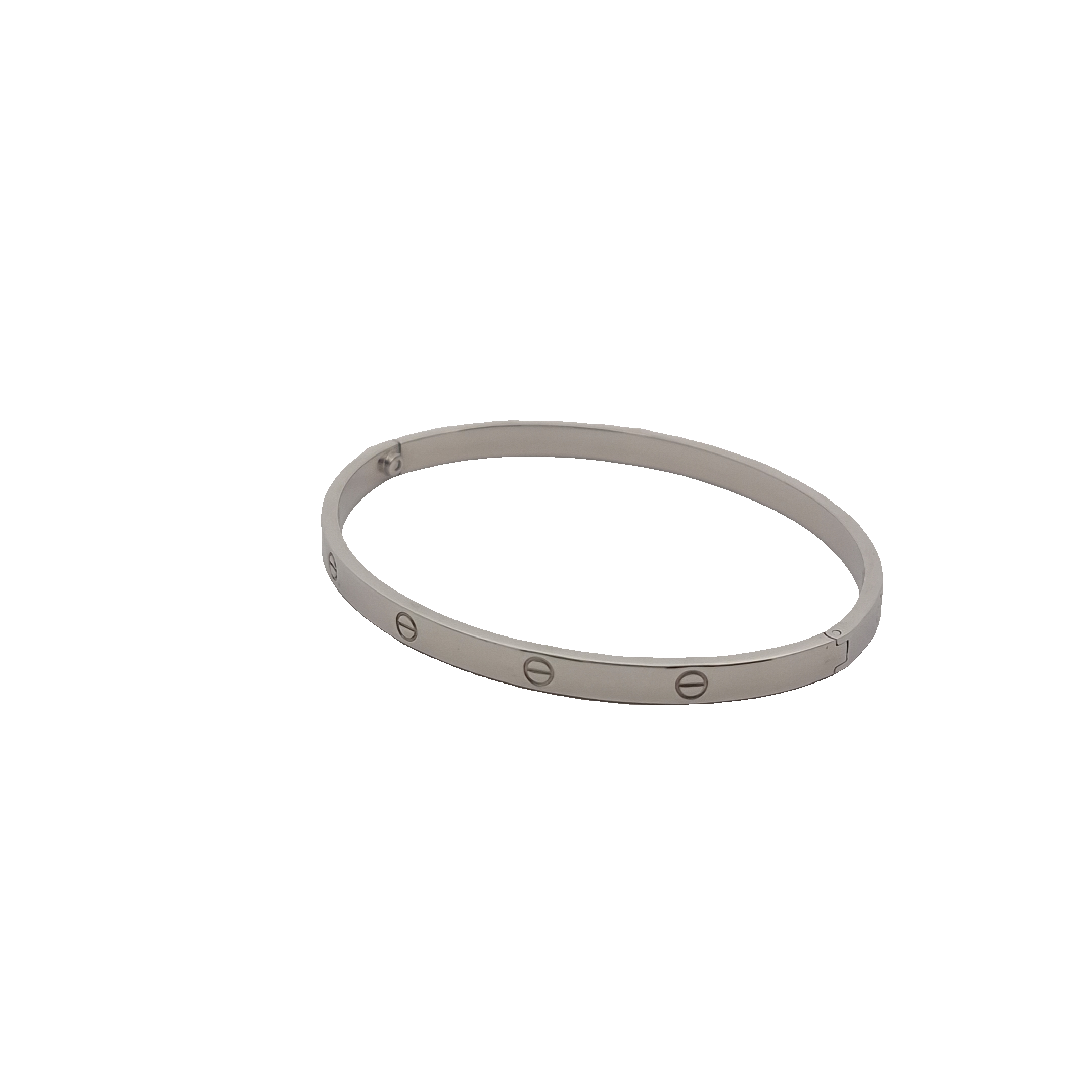 Top Quality Car Car Bangle, 18K White Gold, view 18