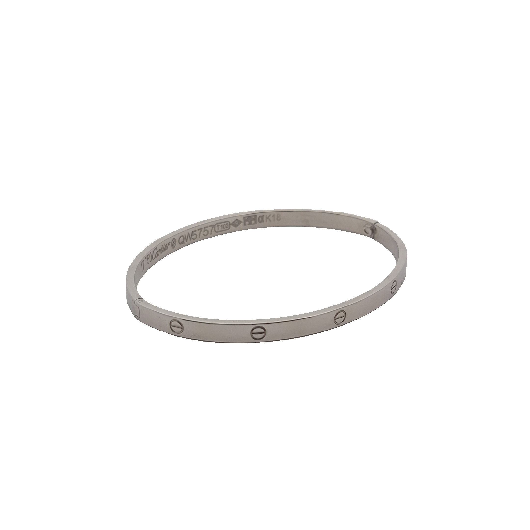 Top Quality Car Car Bangle, 18K White Gold, view 19