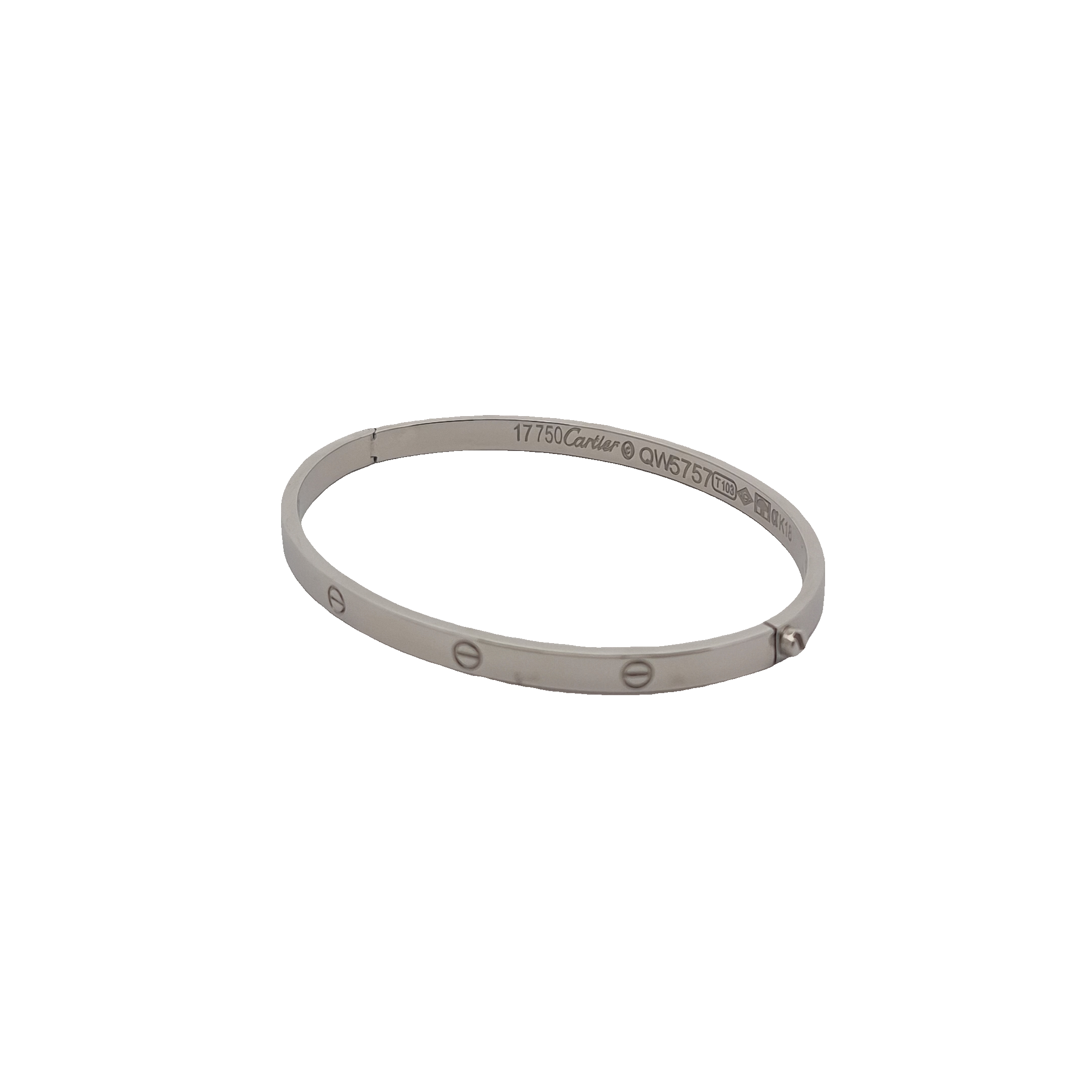 Top Quality Car Car Bangle, 18K White Gold, view 16