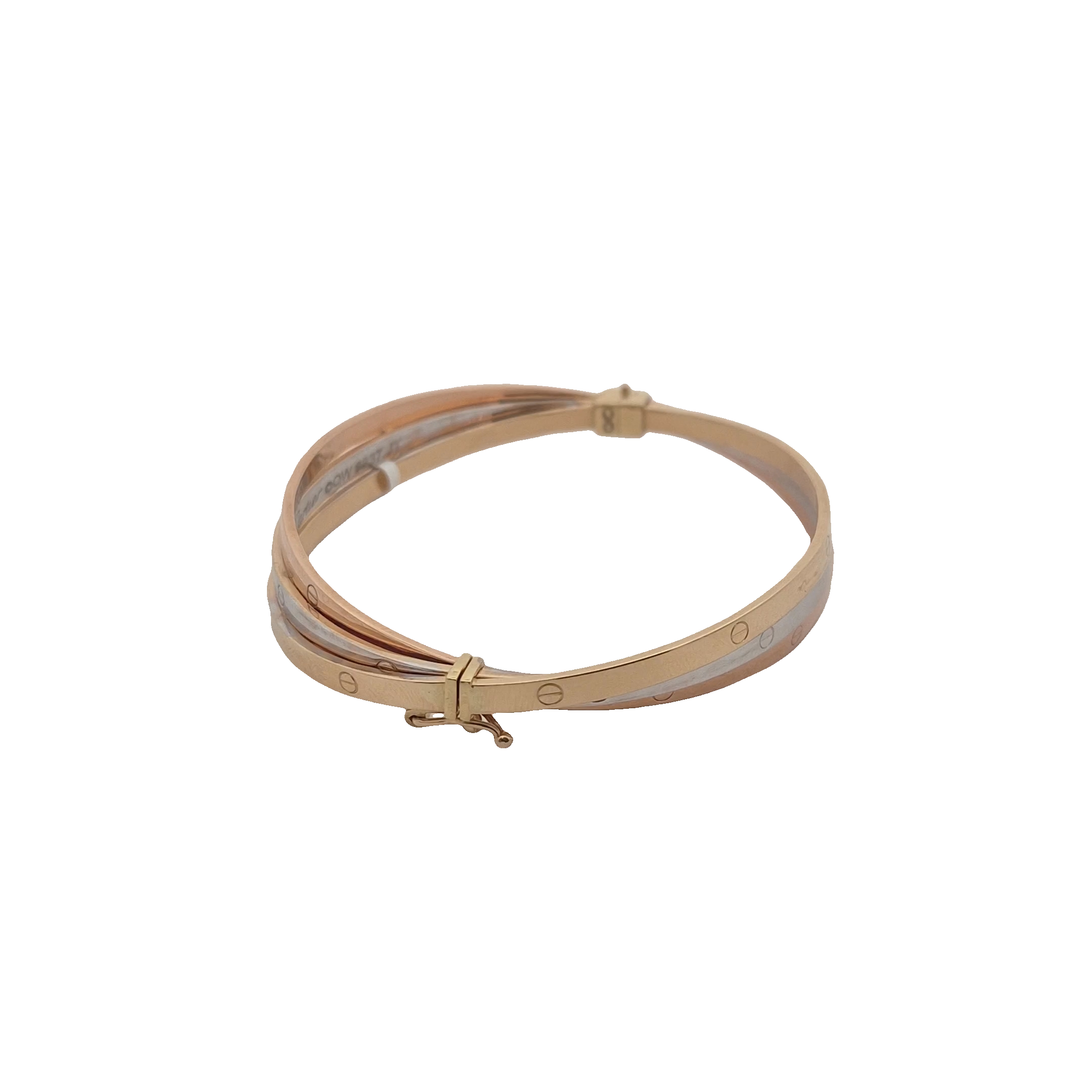 Top Quality Car Car Bangle, 18K Tri Color, view 11
