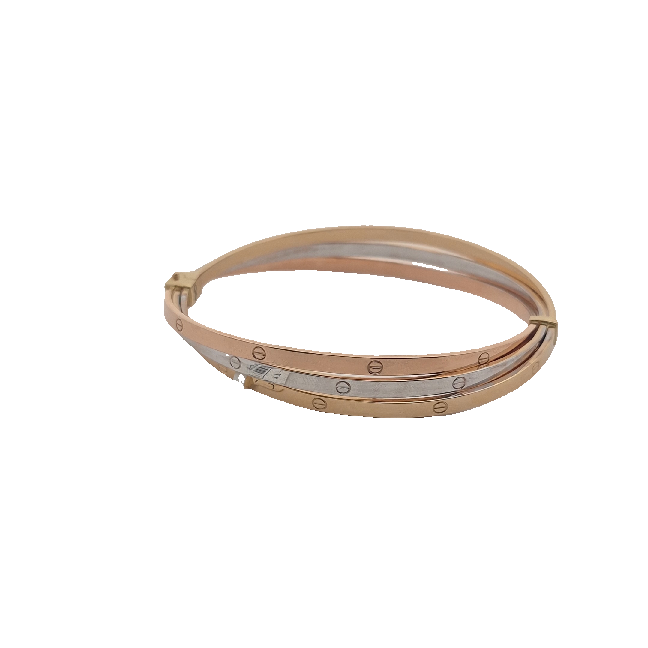 Top Quality Car Car Bangle, 18K Tri Color, view 14