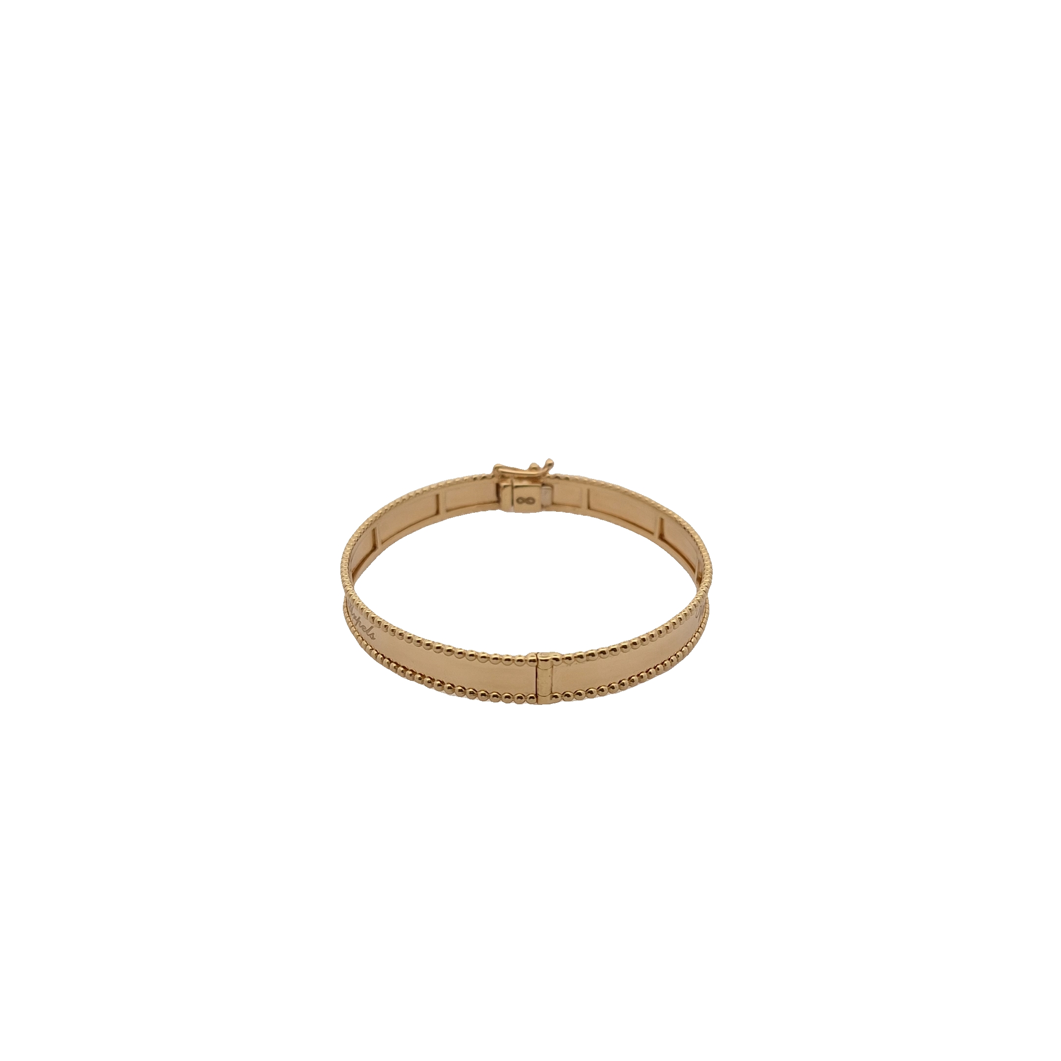 Beaded Edge Bangle, 18K Standard Yellow Gold, view 3