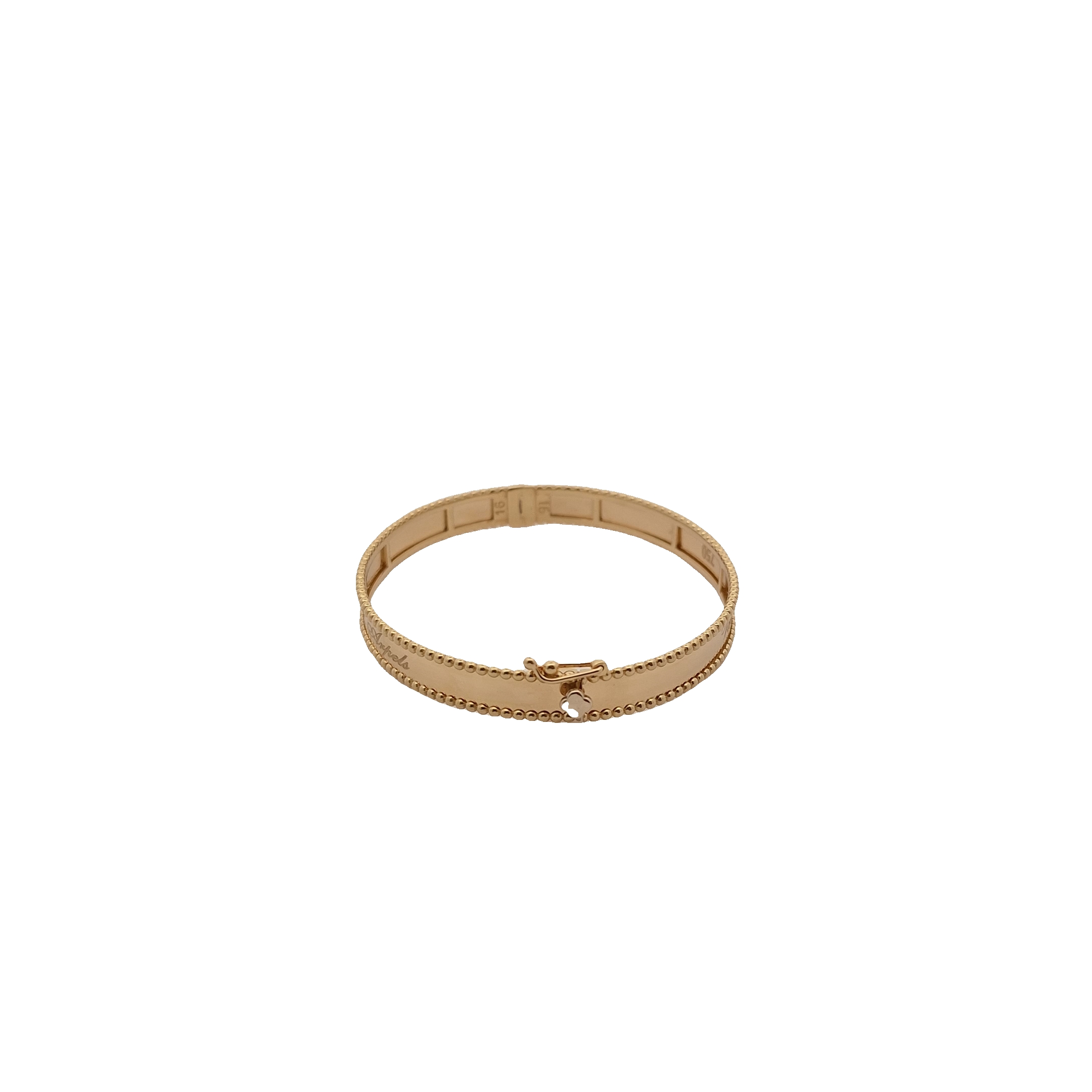 Beaded Edge Bangle, 18K Standard Yellow Gold, view 2