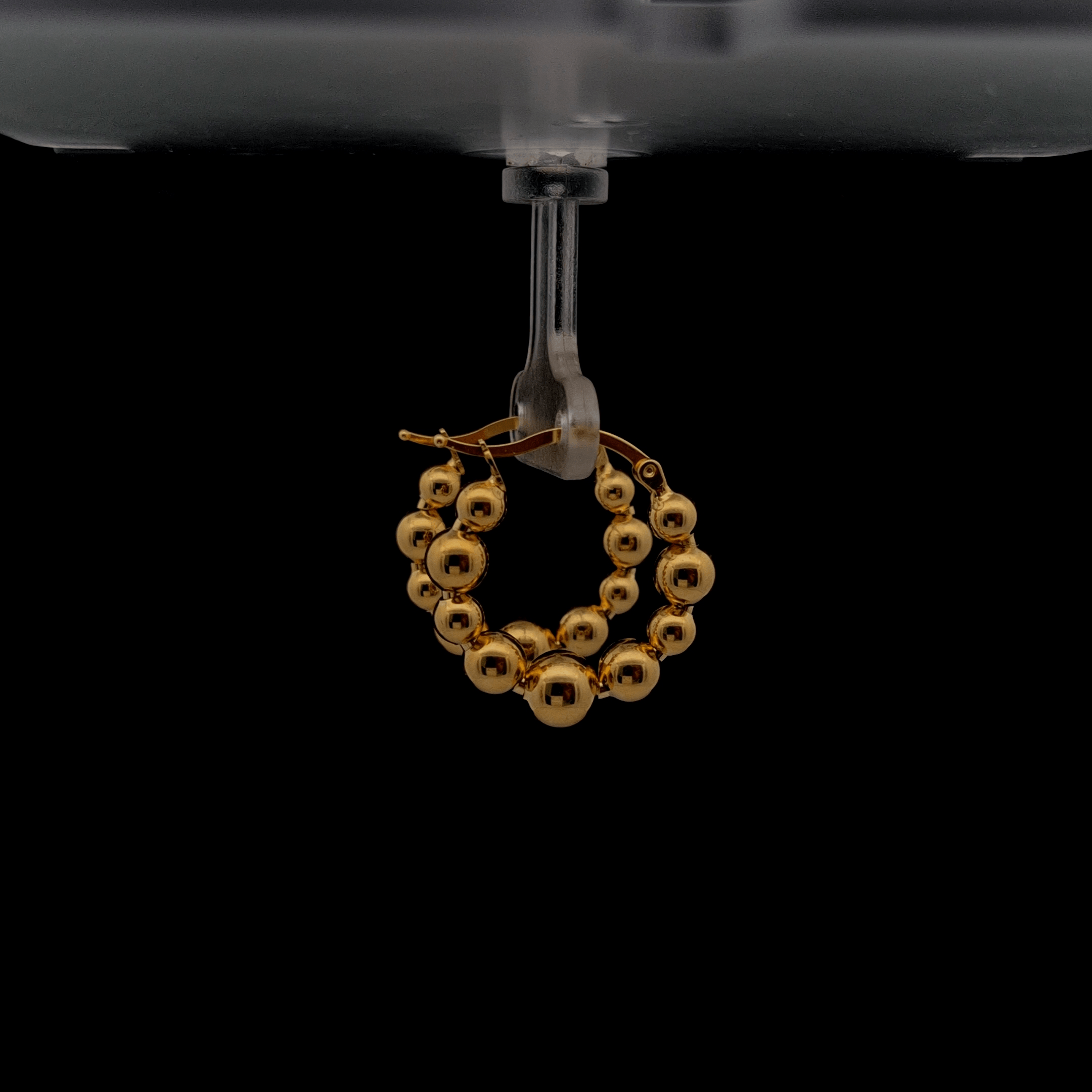 Top Quality Bubble Earrings, 18K Standard Yellow Gold, view 1